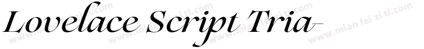 Lovelace Script Tria字体转换